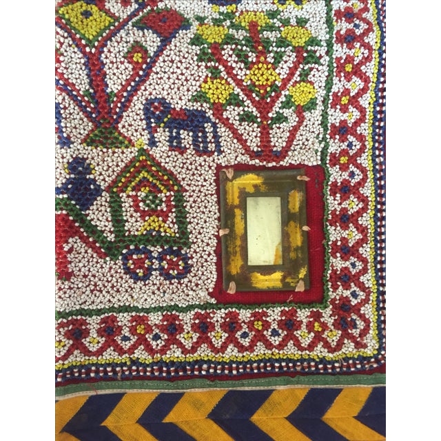 Vintage Beaded Indian Tribal Wall Hanging For Sale - Image 5 of 9