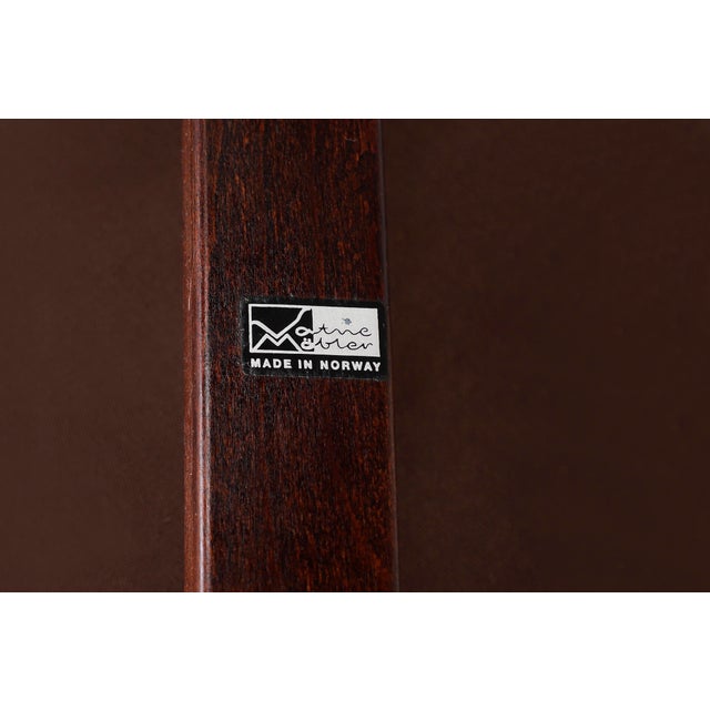 Set of Vintage Falcon Chairs and Ottoman in Brown Leather and Plywood by Sigurd Ressell for Vatne Møbler, 1970s For Sale - Image 6 of 7