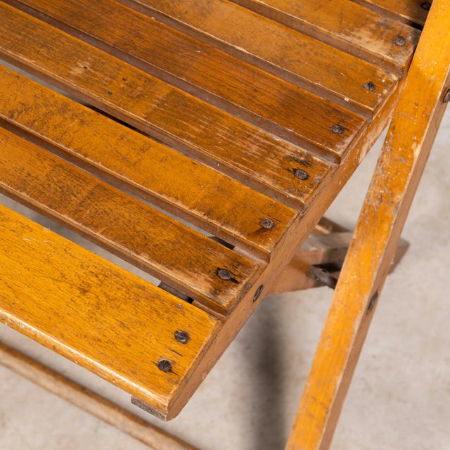 Vintage Beech Bar Back Folding Chair, 1960s For Sale - Image 9 of 11