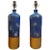 Blue Pair of Italian Aldo Londi for Bitossi Blue and Gold Pottery Lamps For Sale - Image 8 of 9