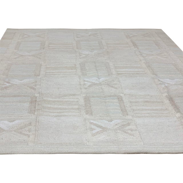 2010s Swedish Style Kilim Deco Rug 8' X 10' For Sale - Image 5 of 8