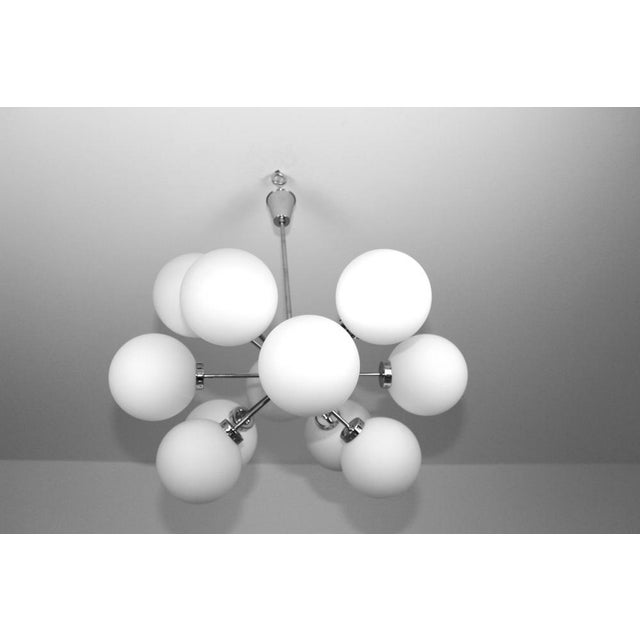 Metal Sputnik Chandelier from Nikoll, 1960s For Sale - Image 7 of 14