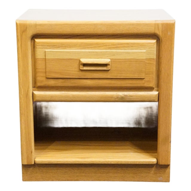 Stanley Furniture Oak Contemporary Modern 22" Open Cabinet Nightstand 77614-80-33230 For Sale
