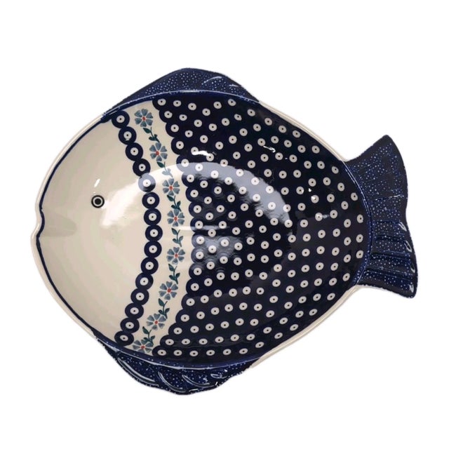 Polish Pottery Fish Serving Platter Hand Made Manufaktura Boleslawiec by Poland NEW Condition: New without box. 1st...