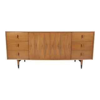 Mid-Century Modern Diamond Front Dresser by Albert Parvin For Sale