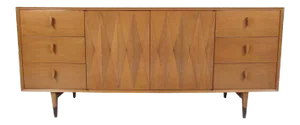 Mid-Century Modern Diamond Front Dresser by Albert Parvin