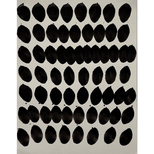 Francisca Sutil (Chilean, b. 1952) Abstract of black forms, "Mute" 2010 Hand signed, titled, and dated verso with personal...