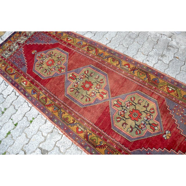 Turkish 1960s Vintage Handmade Rug For Sale - Image 3 of 11