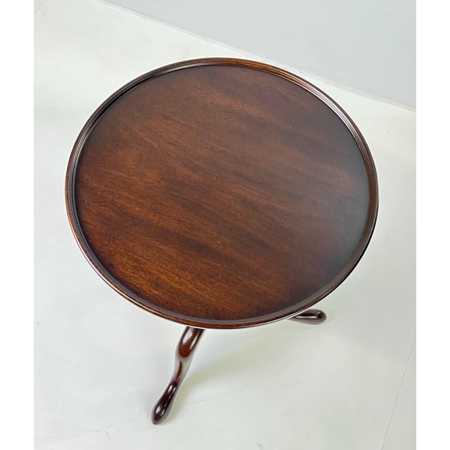 American Mid 20th Century Kittinger Historic Newport Mahogany Dish-Top Candle Stand - Hn 27 For Sale - Image 3 of 11