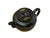 Black Oriental Zisha Clay Black Glaze Foo Dogs Lions Graphic Display Art Teapot For Sale - Image 8 of 10