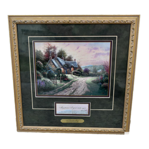 Vintage Thomas Kinkade "A Peaceful Time" Lithograph Framed