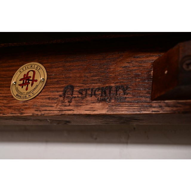Stickley Mission Oak Arts & Crafts Spindle Settle Sofa For Sale - Image 10 of 12