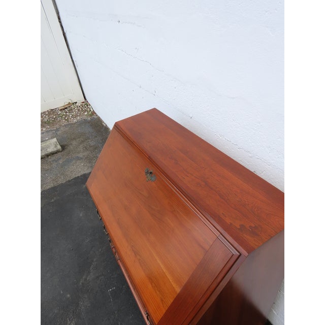 Maddox 1940s Solid Cherry Large Secretary Desk 6393 For Sale - Image 14 of 18