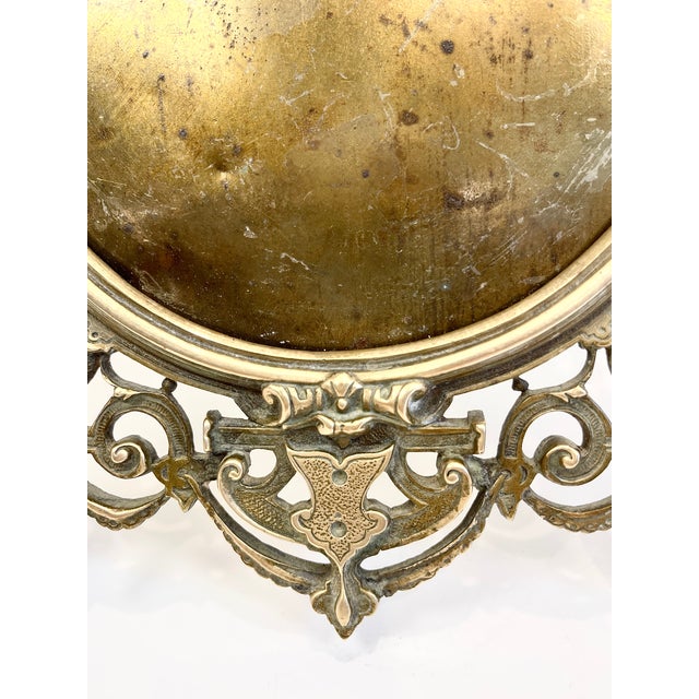 Antique Brass Standing Picture Frame For Sale - Image 10 of 13