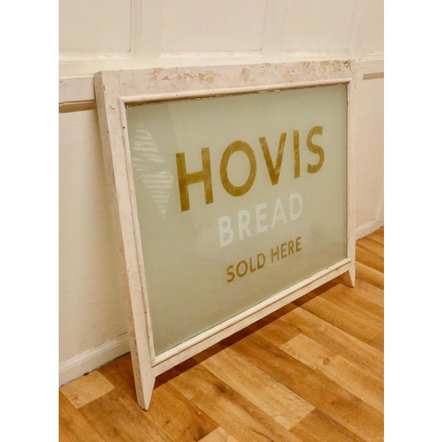Hovis Etched Glass Bakery Advertising Window Sign, 1900s For Sale - Image 4 of 8