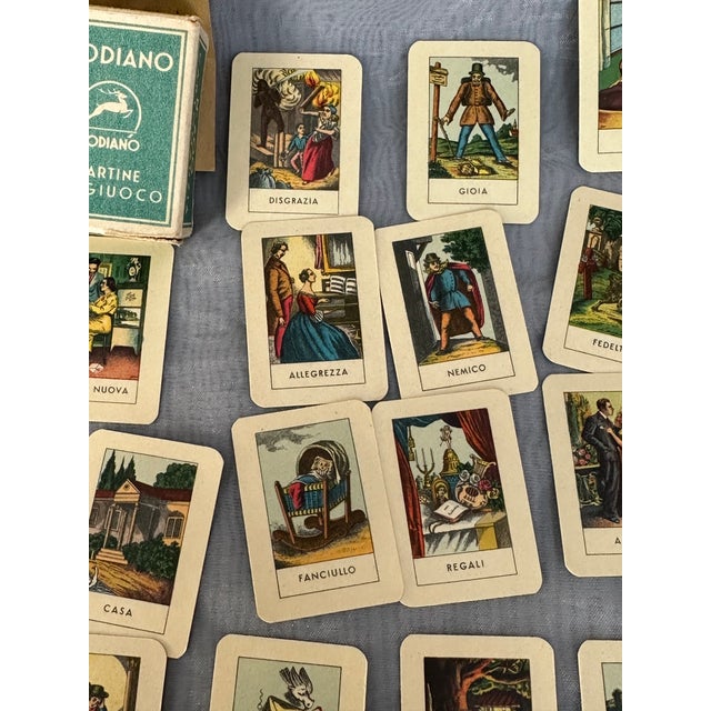 Vintage Italian Fortune Telling Tarot Playing Cards For Sale In New York - Image 6 of 17
