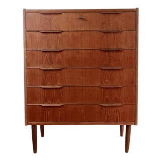 Vintage Danish Teak Chest of Drawers, 1950s For Sale