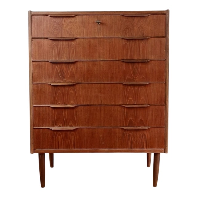 Vintage Danish Teak Chest of Drawers, 1950s For Sale