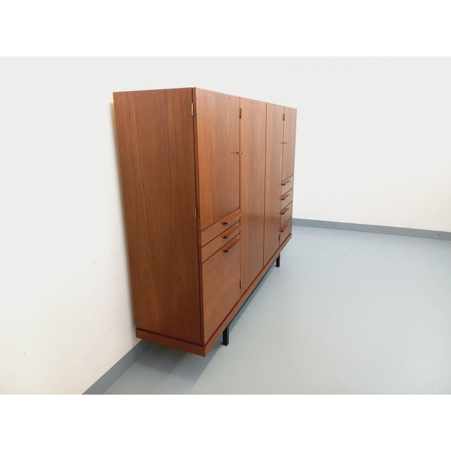 Vintage Scandinavian Sideboard in Teak and Black Metal, 1960s For Sale - Image 13 of 18