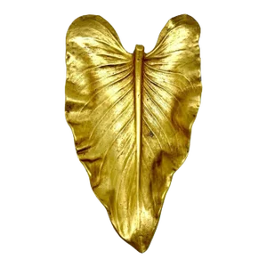 1945 Hand Cast Brass Calla Lily Leaf Jewelry Dish by Virginia Metal Crafters