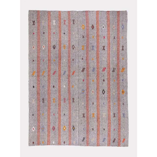 Textile Mid-Century Handmade Tribal Pala Kelim Rug, 1960s For Sale - Image 7 of 7