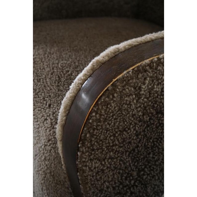 Danish Modern Art Deco Lounge Chairs in Lambswool and Birch, 1940s, Set of 2 For Sale - Image 11 of 18