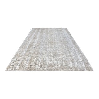 Rh Talsari Silk & Wool Rug – 12' × 15' Wheat | Hand-Knotted Silk & Wool | 100 Tibetan Knots Per Square Inch | Made in Nepal For Sale