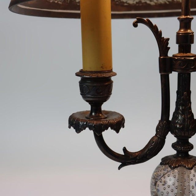 1910s Rare Antique Pairpoint Arts & Crafts Reverse Painted Moonlit Bay Landscape Lamp For Sale - Image 6 of 14