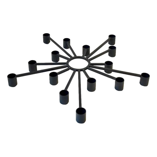 Danish Shooting Star Candleholder in Black Iron from Dantoft Kunstartikler, 1970s For Sale