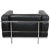 LC-3 Lounge Chair in Black Leather by Le Corbusier for Cassina, 2000s For Sale - Image 3 of 13