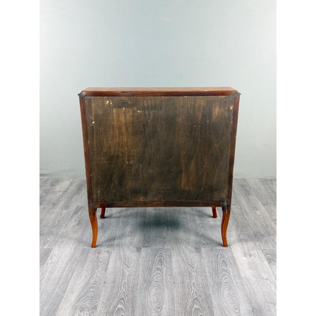 19th Century Louis XV Drop-Front Secretary Desk in Veneered and Inlaid Wood, 1890s For Sale - Image 12 of 13