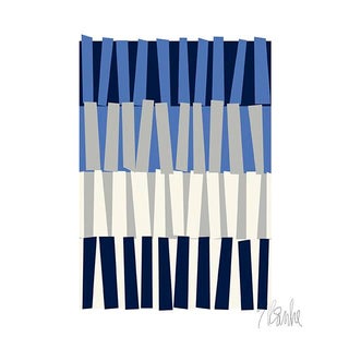 Color Rhythm in Blue Fine Art Print 40" X 50" by Liz Roache For Sale