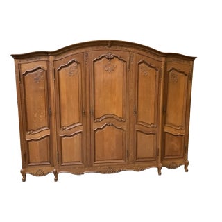 Antique Wardrobe in Oak, 1955 For Sale