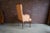 Salmon Wood Frame Upholstered Dining Arm Chair For Sale - Image 8 of 10