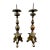 Pair Baroque Bronze Candlesticks For Sale