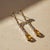 Citrine Long Drop Earrings, Silver, Gold, Pair For Sale - Image 4 of 7