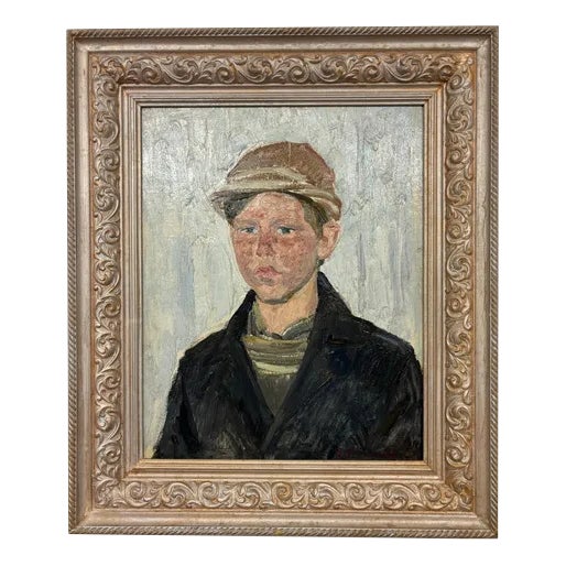 Nikolai Latyshenko, Portrait of Sasha, Oil on Cardboard, 1993 For Sale