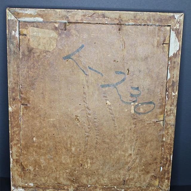 Illustration 1910s "Her First Drawing" Framed Illustration in Giltwood Frame For Sale - Image 3 of 5