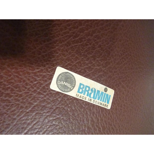 Danish Pirouette Swivel Chair in Leather by H. W. Klein for Bramin, 1960s For Sale - Image 6 of 18