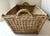 Rustic European Vintage 1930s European Woven Wicker Rectangular Market Basket For Sale - Image 3 of 12