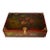 Antique Florentine Style Painted Box With Floral Details & Brass Fittings For Sale