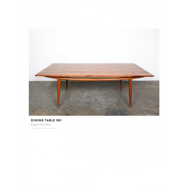 Wood Rare 1960s Eugenio Escudero Rosewood Dining Table – Mid Century Modern Sculptural Design For Sale - Image 7 of 7