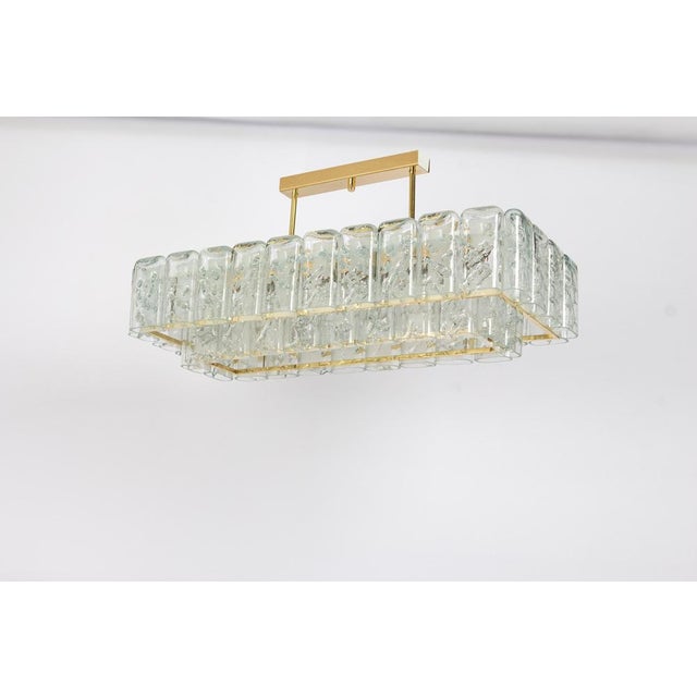 1960s Large Ice Glass Tubes Chandelier from Doria, Germany, 1960s For Sale - Image 5 of 15