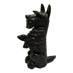 Vintage Black Iron Scottish Terrier Doorstop Decor