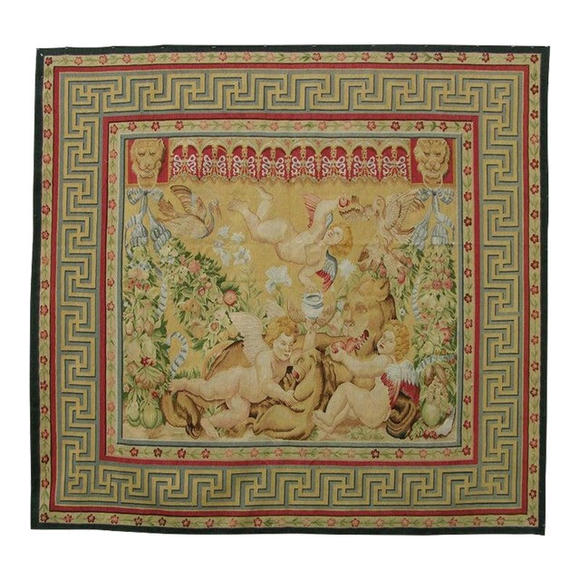 Vintage Tapestry Depicting Angels For Sale