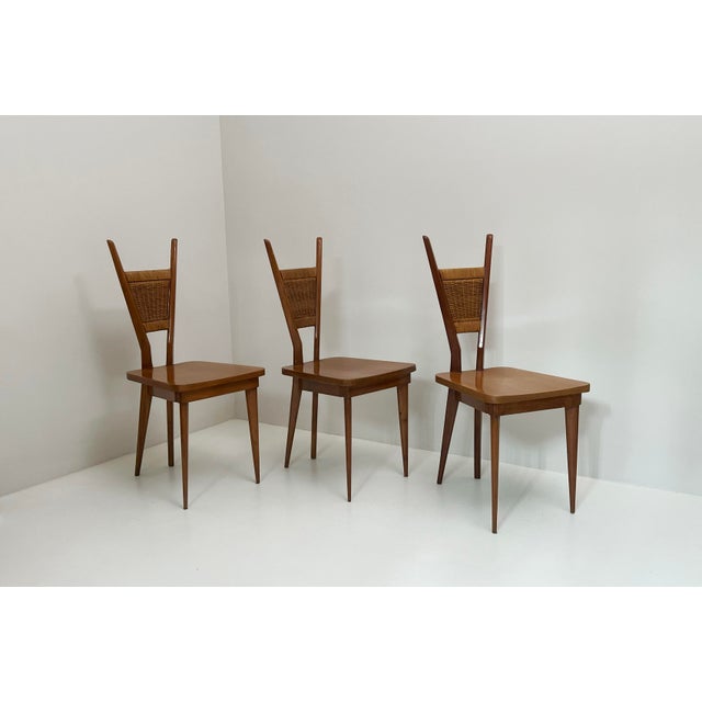 Wood Wooden Chairs, 1950s, Set of 6 For Sale - Image 7 of 7
