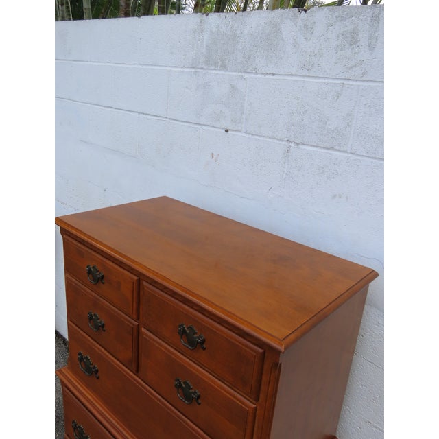 Brown Ethan Allen Solid Maple Tall Chest of Drawers 6323a For Sale - Image 8 of 17