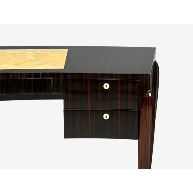 Wood Émile-Jacques Ruhlmann Attr., Desk, Macassar Mahogany, Shagreen, France, 1900s For Sale - Image 7 of 17