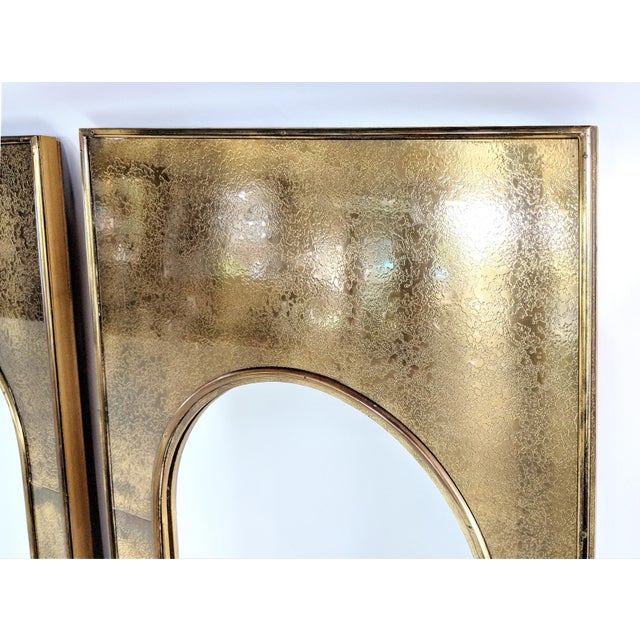 Palladian Mastercraft Brass Etched Mirrors a Pair Chairish
