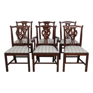 Set of 6 Henkel Harris Mahogany Dining Chairs For Sale